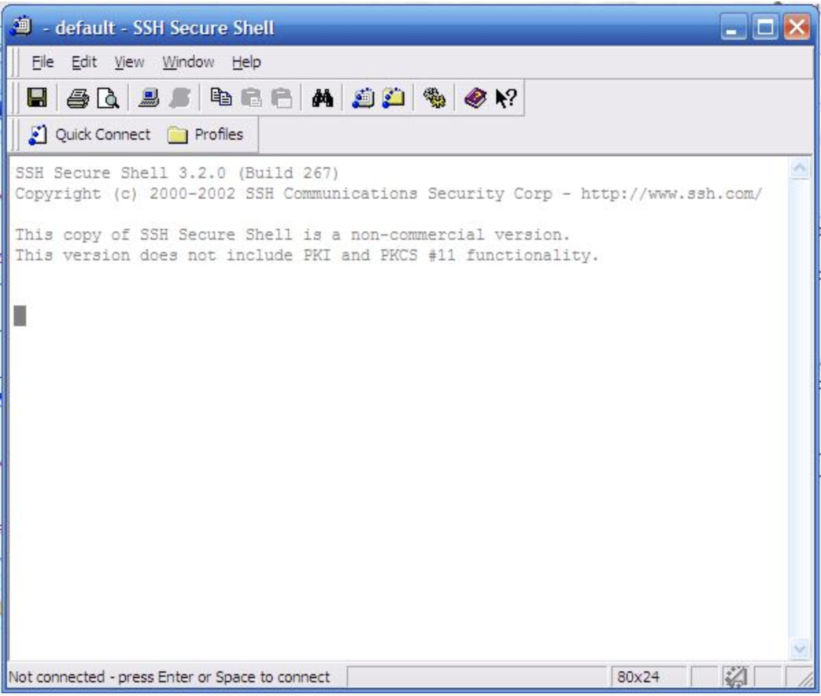SSH Graphical Main Window SSH Graphical Main Window