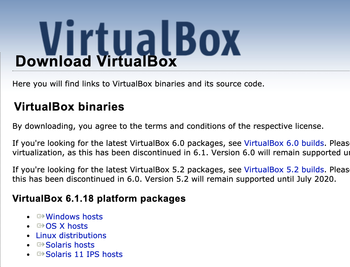Virtualbox download